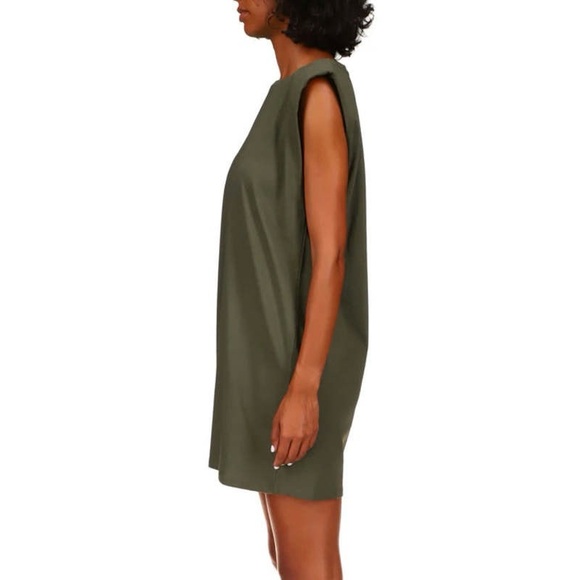 Olive Green Sleeveless Dress - Picture 2 of 6